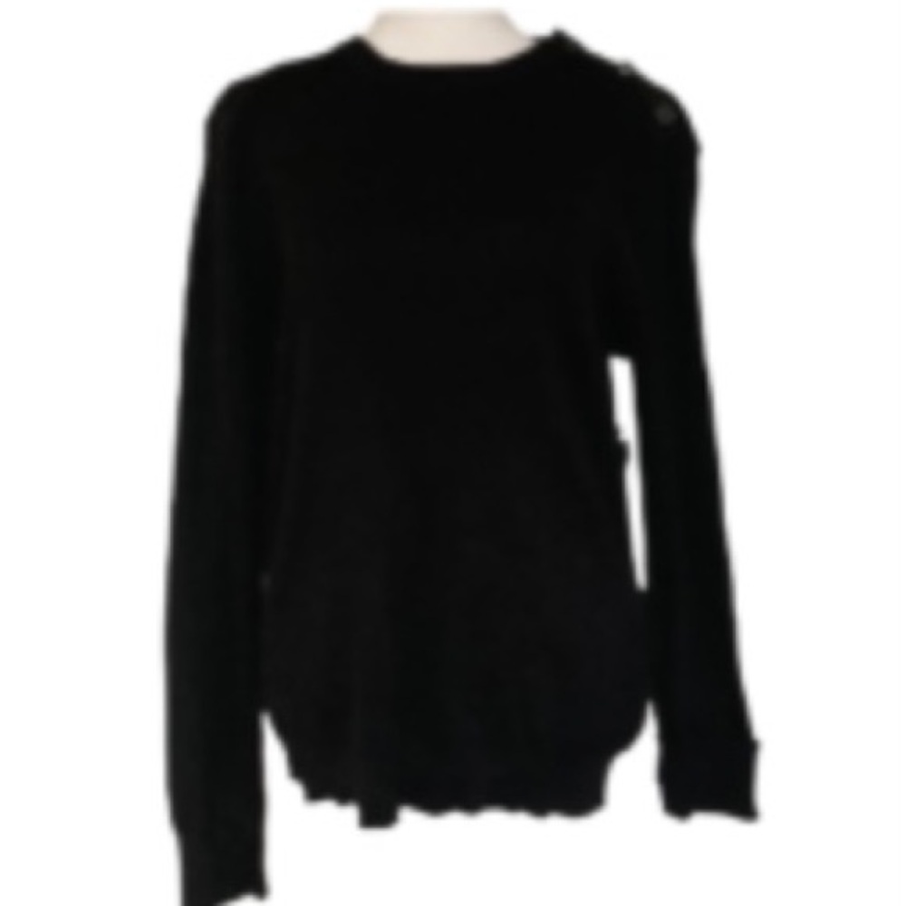 NWT Vintage Lauren Ralph Lauren Black Longsleeve Blouse Size XL - Picture 1 of 13